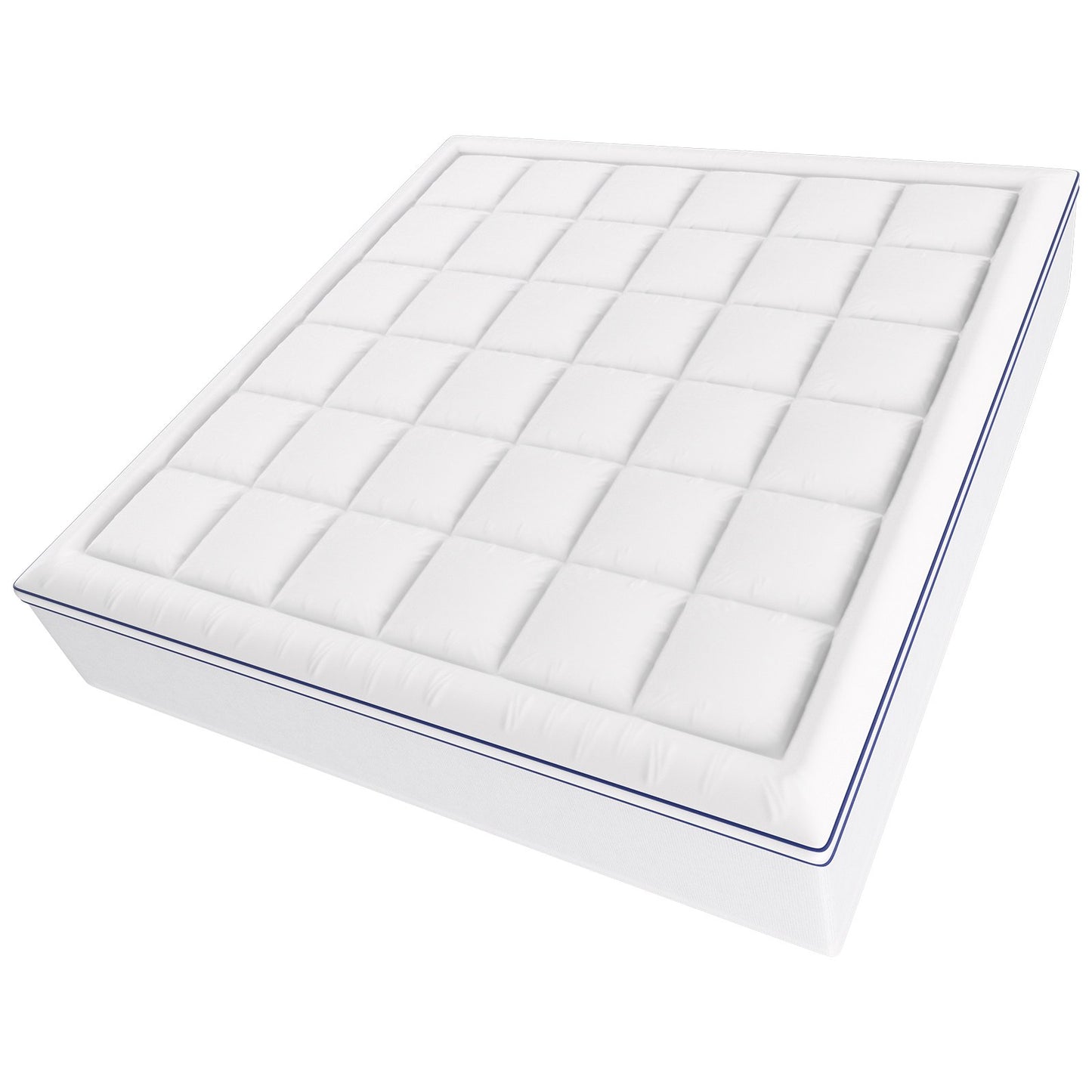 Madrass Topper Premium Memory Foam Fiber Fill King 101,6 mm Tjocklek