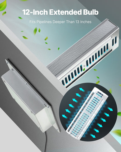 HVAC Air Purifier Whole House 24W 12 inch Light PCO Carbon Technology