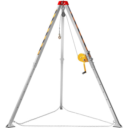 Tripod Kit, 1200 lbs Winch, Confined Space Tripod 7'-ben och 98'-kabel, Confined Space Rescue Tripod 32,8' Fallskydd, Sele, förvaringsväska för traditionella begränsade utrymmen