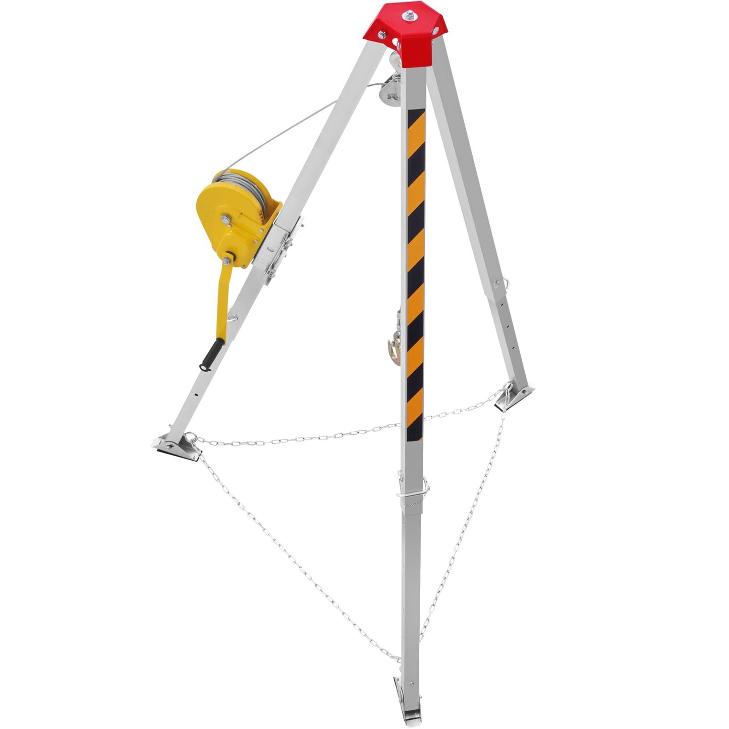 Stativsats för begränsat utrymme, 2600 lbs vinsch, Stativ med begränsat utrymme 8' ben och 98' kabel, räddningsstativ för begränsat utrymme 32,8' fallskydd, sele, förvaringsväska för traditionella trånga utrymmen
