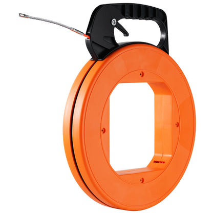 Fish Tape Wire Cable Line Puller 100 ft 1/4 in PET med högt plastfodral