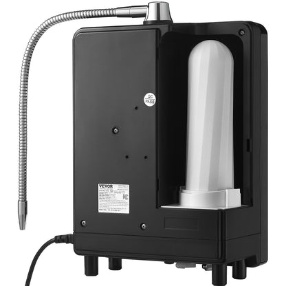 Alkaline Water Ionizer Machine, pH 3-11,2 Alkaline Acidic Hydrogen Water Purifier, 6 vatteninställningar Hemfiltreringssystem, Upp till -800mV ORP, 9000L per filter, UV-funktion, vattenuppvärmning
