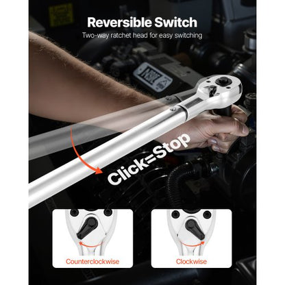 Click Torque Wrench 3/4-inch Drive 100-600 lbf-ft/136-814 Nm Bidirectional | EU