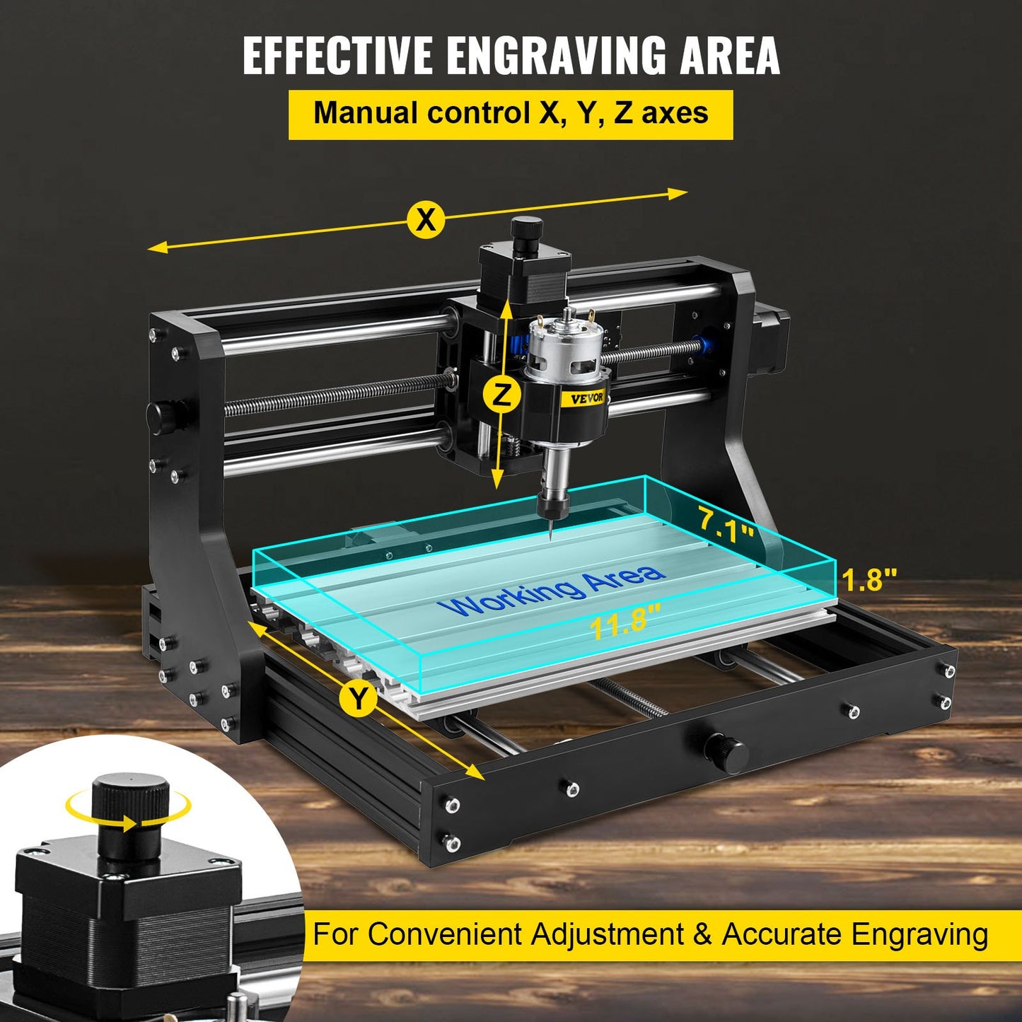 CNC 3018 Pro 2500MW 300×180×40mm Cnc Machine GRBL Control Mini Laser Graver med Offline Controller 3 Axis Laser Gravering Machine for Carving Fräsning Plast Akryl PVC Trä