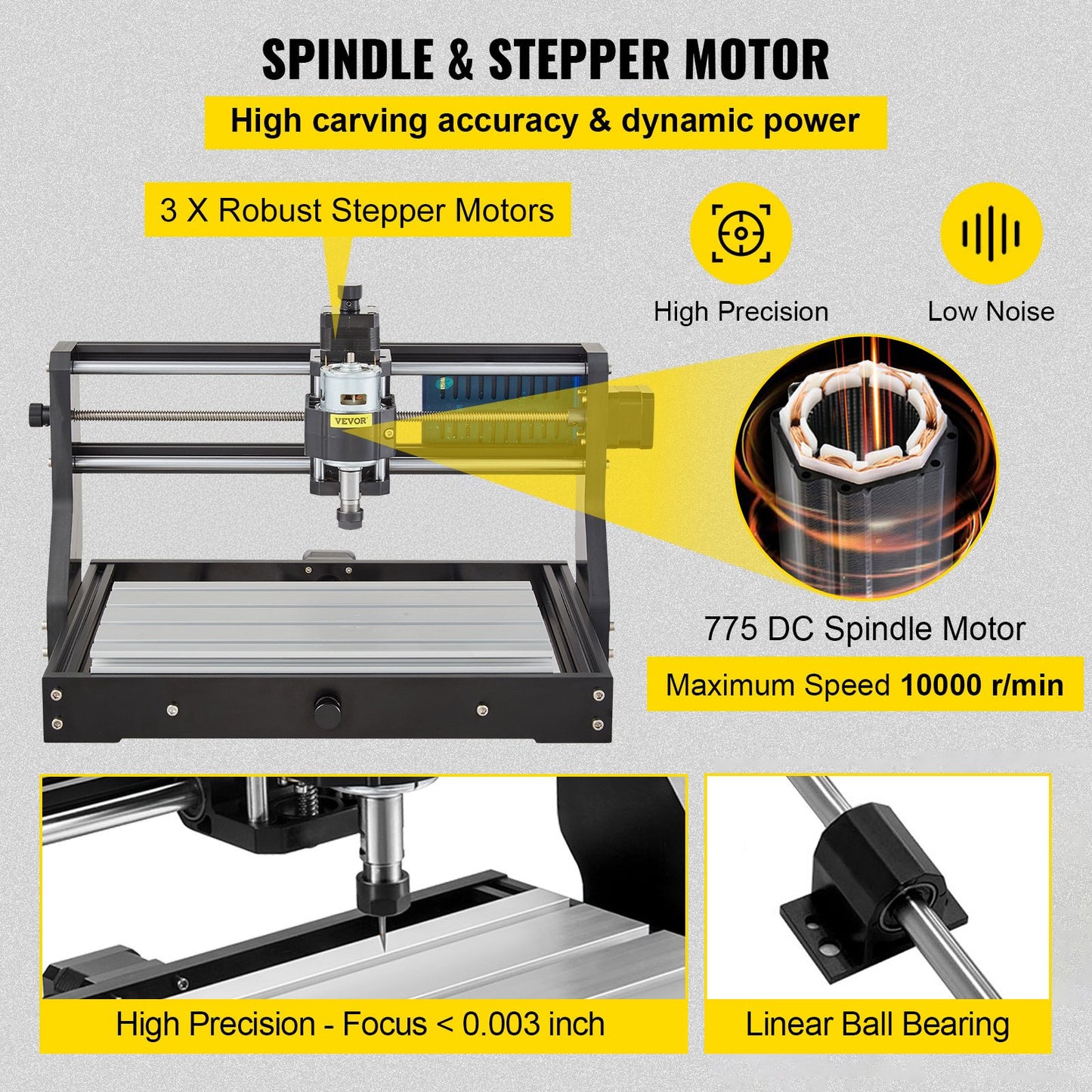 CNC 3018 Pro 300×180×45 mm CNC-maskin GRBL Control Minigravör med Offline Controller 3-axlig gravyrmaskin för snidning Fräsning Plast Akryl PVC Trä