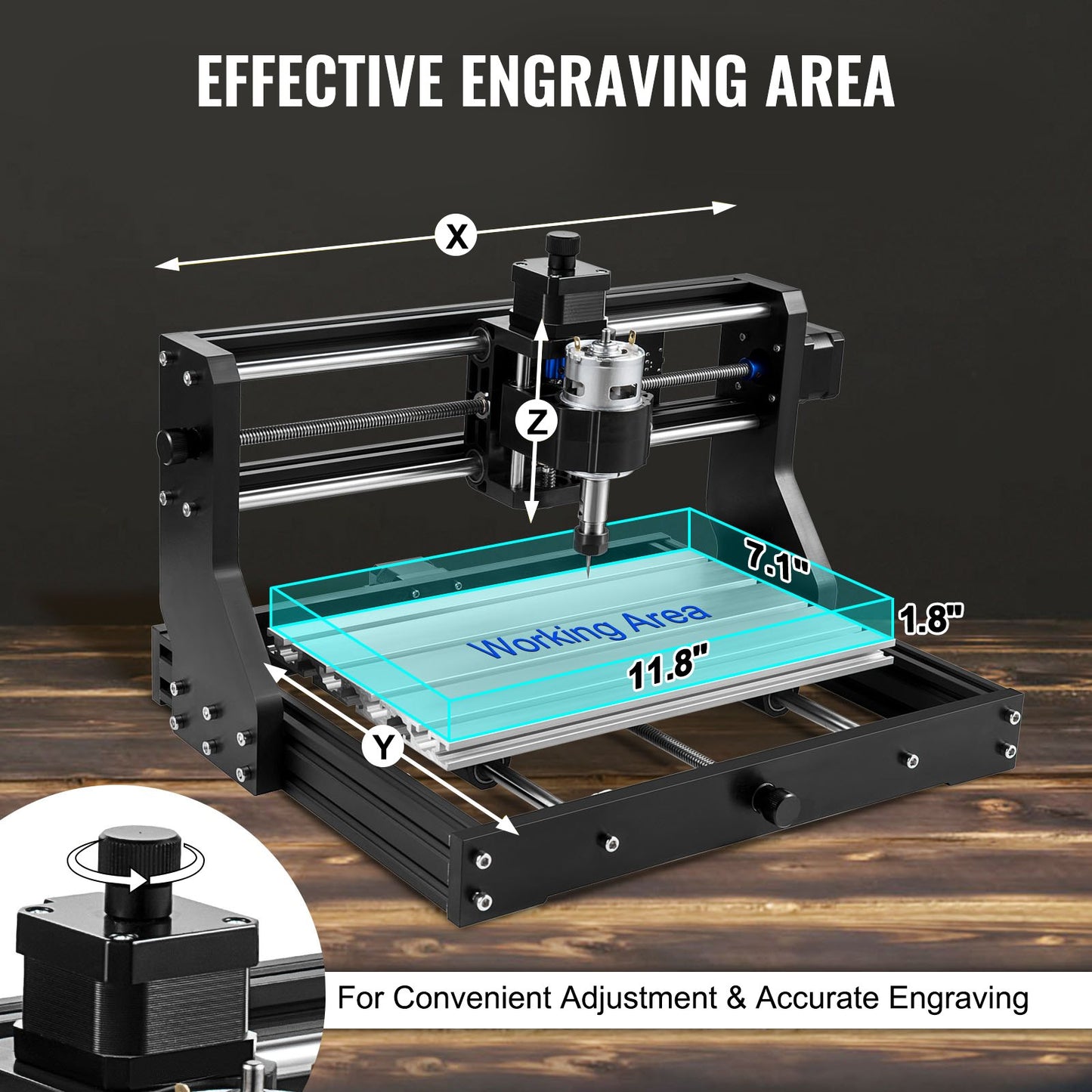 Cnc 3018 Pro 15W Cnc 3018 300×180×45mm Cnc Machine GRBL Control Mini Laser Engraver Med Offline Controller 3-axlig lasergraveringsmaskin för snidning Fräsning Plast Akryl PVC Trä