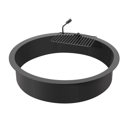 Feuerstelle Ring mit BBQ Feuer Ring 40 Zoll Äußere Stahl DIY Lagerfeuer Feuerstelle