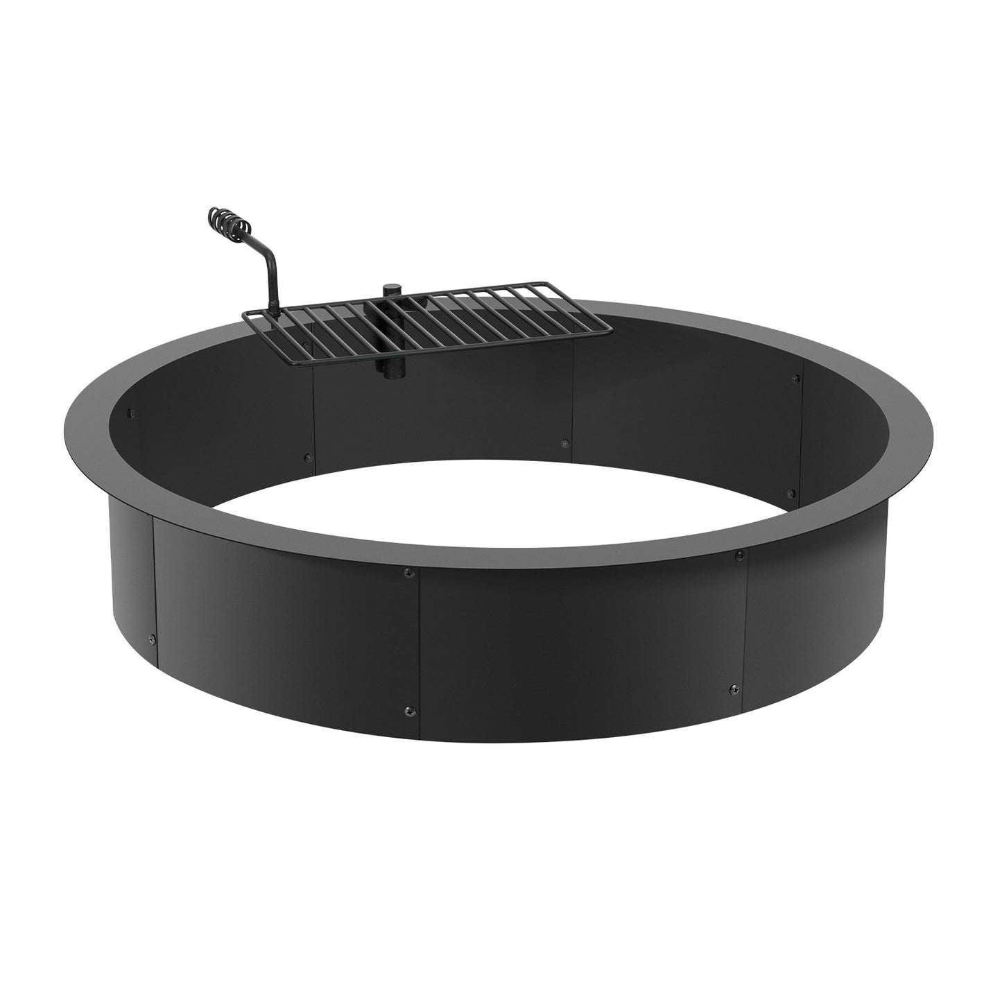 Feuerstelle Ring mit BBQ Feuer Ring 40 Zoll Äußere Stahl DIY Lagerfeuer Feuerstelle