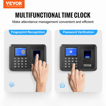 Time Clock Biometrisk klocka 100000 registrerar anställds närvaromaskin
