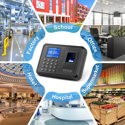 Time Clock Biometrisk klocka 100000 registrerar anställds närvaromaskin