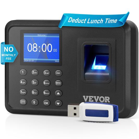 Time Clock Biometrisk klocka 100000 registrerar anställds närvaromaskin
