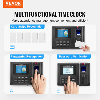 Time Clock Biometrisk klocka 100000 registrerar anställds närvaromaskin