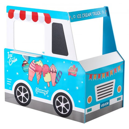 Ice Cream Truck Wooden Playset Pretend Playset for Kids Ages 3-7