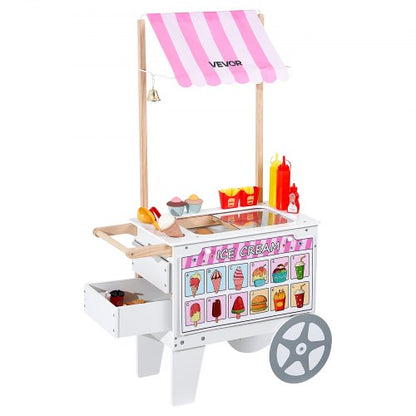 Ice Cream Cart for Kids Pretend Play Ice Cream Shop for Kids Ages 3-7