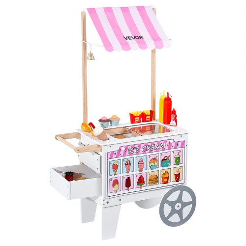 Ice Cream Cart for Kids Pretend Play Ice Cream Shop for Kids Ages 3-7