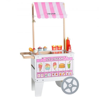 Ice Cream Cart for Kids Pretend Play Ice Cream Shop for Kids Ages 3-7