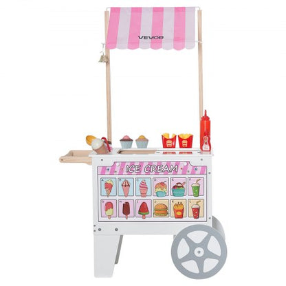 Ice Cream Cart for Kids Pretend Play Ice Cream Shop for Kids Ages 3-7