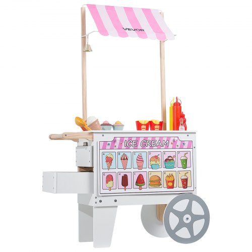 Ice Cream Cart for Kids Pretend Play Ice Cream Shop for Kids Ages 3-7