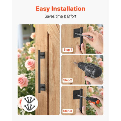 4 pcs. barn door handles, 30 cm, rustic, heavy duty garden gates, shed handles | EU