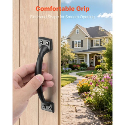 4 pcs. Barn Door Handles, 6.5 Inch, Rustic, Heavy Duty Garden Gates, Shed Handles | EU