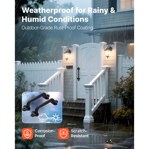 2 pcs. barn door handles 23 cm rustic, sturdy garden gate handles for sheds | EU