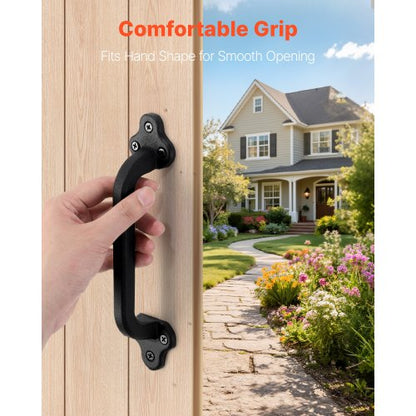 2 pcs. barn door handles 23 cm rustic, sturdy garden gate handles for sheds | EU