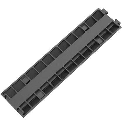 Kabelschutzrampe, 4er-Pack, 2-Kanal-Bremsschwelle, modulare Geschwindigkeitsbarriere aus Gummi mit einer Tragkraft von 11.000 Pfund, Schutzrampe aus Drahtseil, Auffahrt, Gummi-Verkehrsgeschwindigkeitsbarrieren, Kabelschutz