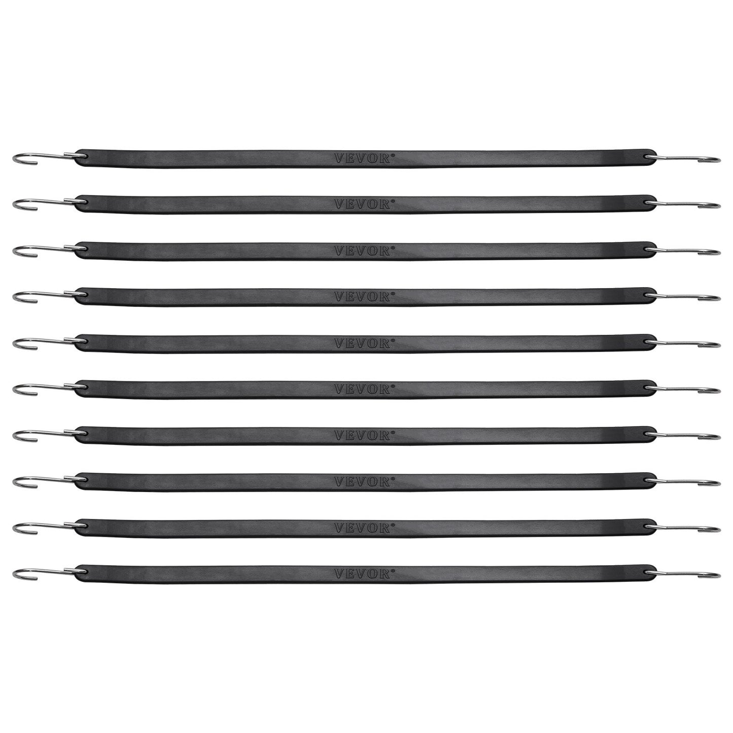 50 st Flat Bungee Cord Set 19,8 mm Heavy Duty Bungee Straps med S-krok