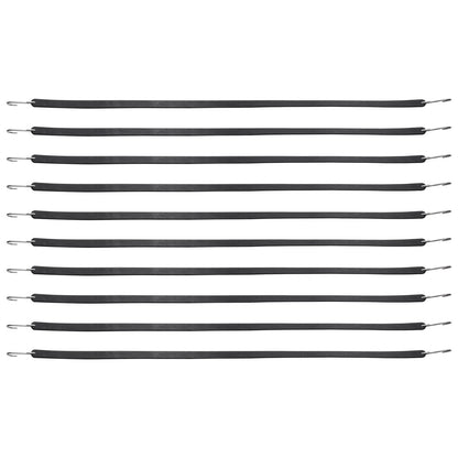 10 st Flat Bungee Cord Set 20 mm Heavy Duty Bungee Straps med S-krok 36