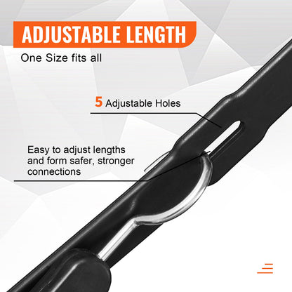 4 pcs Flat Bungee Cord Set 20 mm Heavy Duty Bungee Straps with S-Hook 40