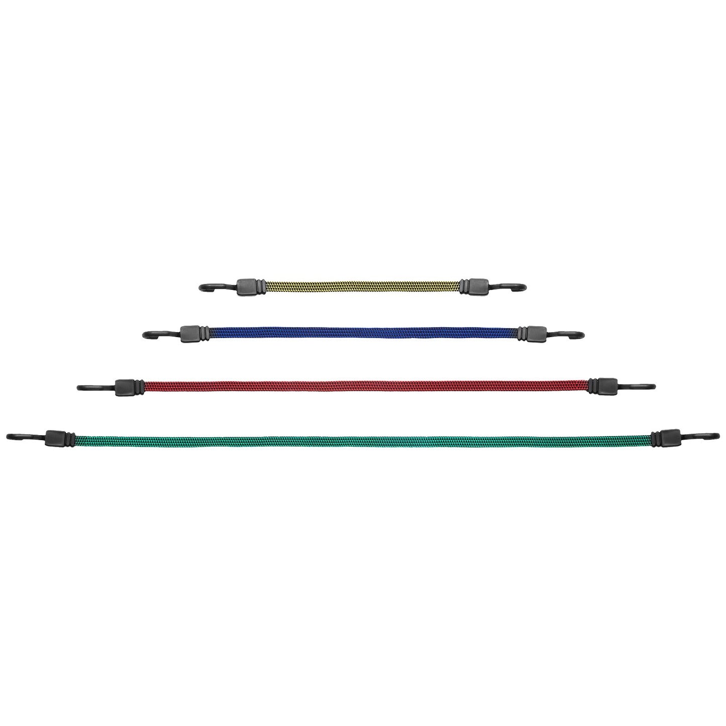 32 st Flat Bungee Cord Set 17 mm Heavy Duty Bungee Straps med J-krokar
