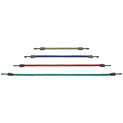 32 st Flat Bungee Cord Set 17 mm Heavy Duty Bungee Straps med J-krokar