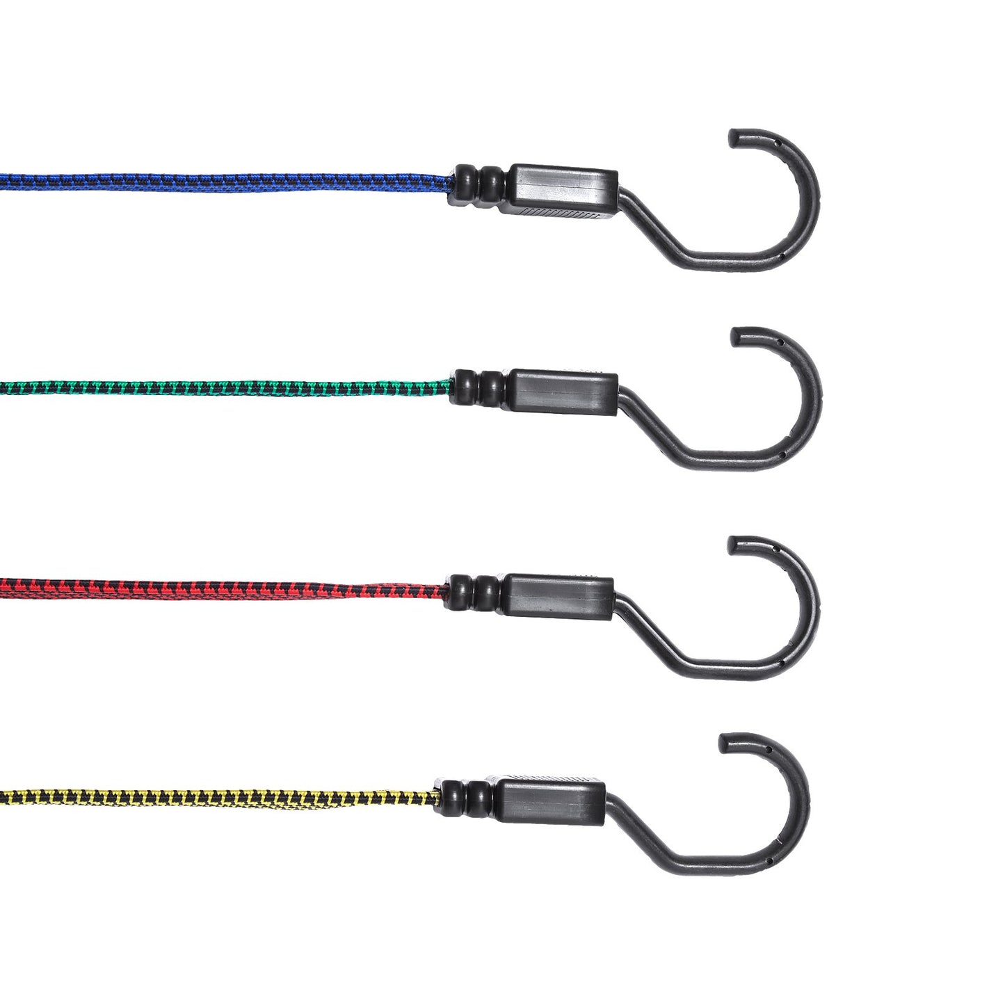 32 st Flat Bungee Cord Set 17 mm Heavy Duty Bungee Straps med J-krokar