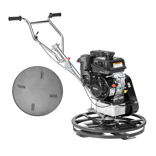 Power Walk-Behind cementglättare 24" 6HP gasdriven med flyttrågblad