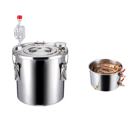 Moonshine Still 3 Gal Water Alcohol Distiller Brewing Kit Stainless Steel