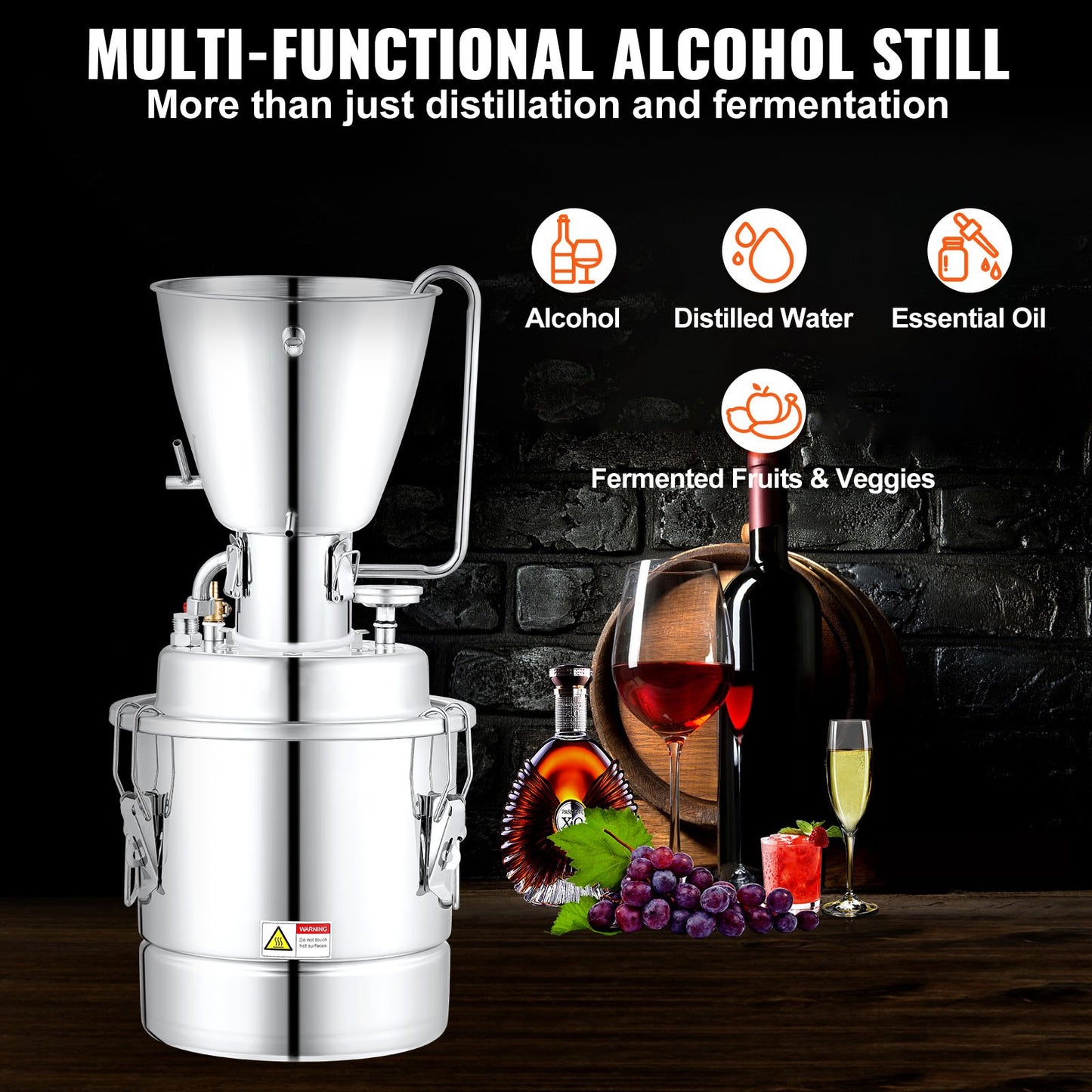 18 Gal Water Distiller Maskinbryggningsutrustning DIY Home Still