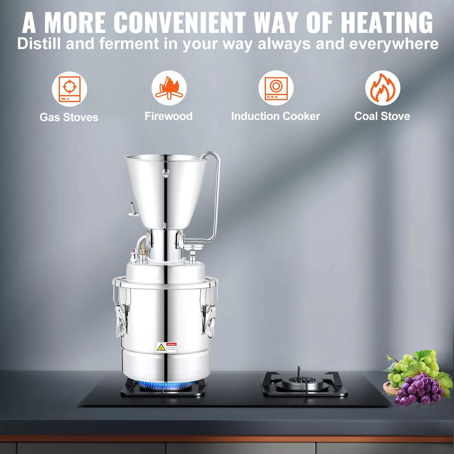 18 Gal Water Distiller Maskinbryggningsutrustning DIY Home Still
