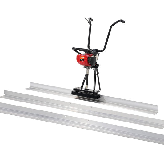 Gas Betong Power Screed, 6ft/8ft/11ft aluminiumskiva rakkantsstångssats, 4-takts cementfinishing Vibrerande motor med höjdjusterbara handtag, högeffektiva betongverktyg 6500 rpm