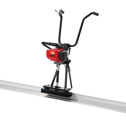 Gas Betong Power Screed, 6ft/8ft/11ft aluminiumskiva rakkantsstångssats, 4-takts cementfinishing Vibrerande motor med höjdjusterbara handtag, högeffektiva betongverktyg 6500 rpm