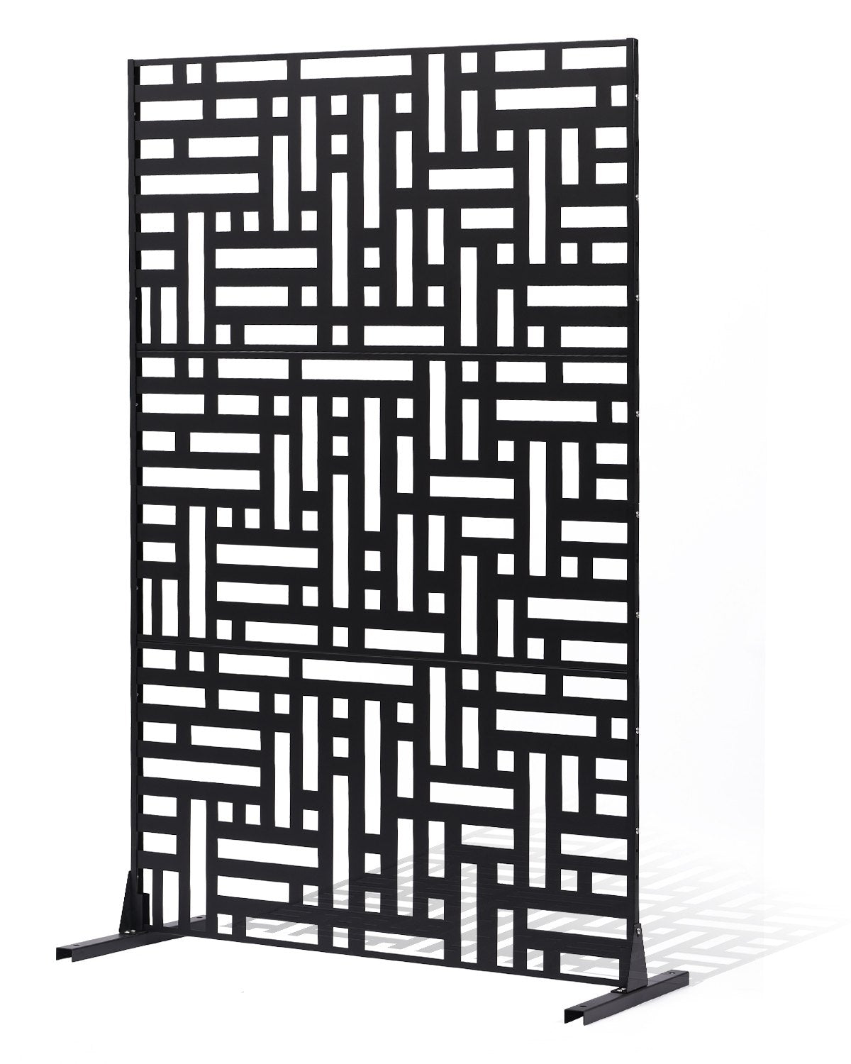 Metal Privacy Screen 47" x 76" Outdoor Privacy Screens &amp; Panels Black
