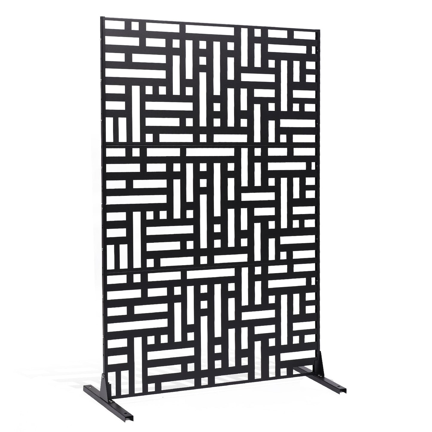 Metal Privacy Screen 47" x 76" Outdoor Privacy Screens &amp; Panels Black