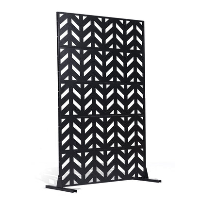 Metal Privacy Screen 47" x 72" Freestanding Outdoor Privacy Screens