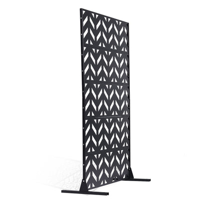 Metal Privacy Screen 47" x 72" Freestanding Outdoor Privacy Screens
