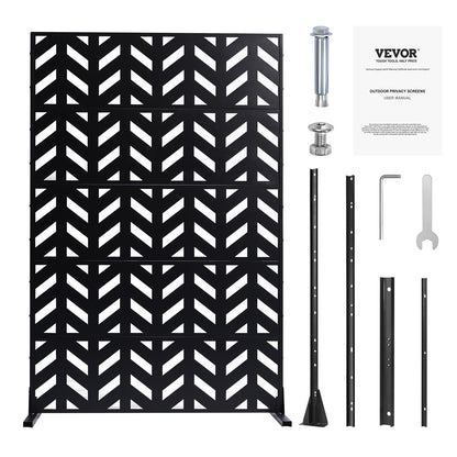 Metal Privacy Screen 47" x 72" Freestanding Outdoor Privacy Screens