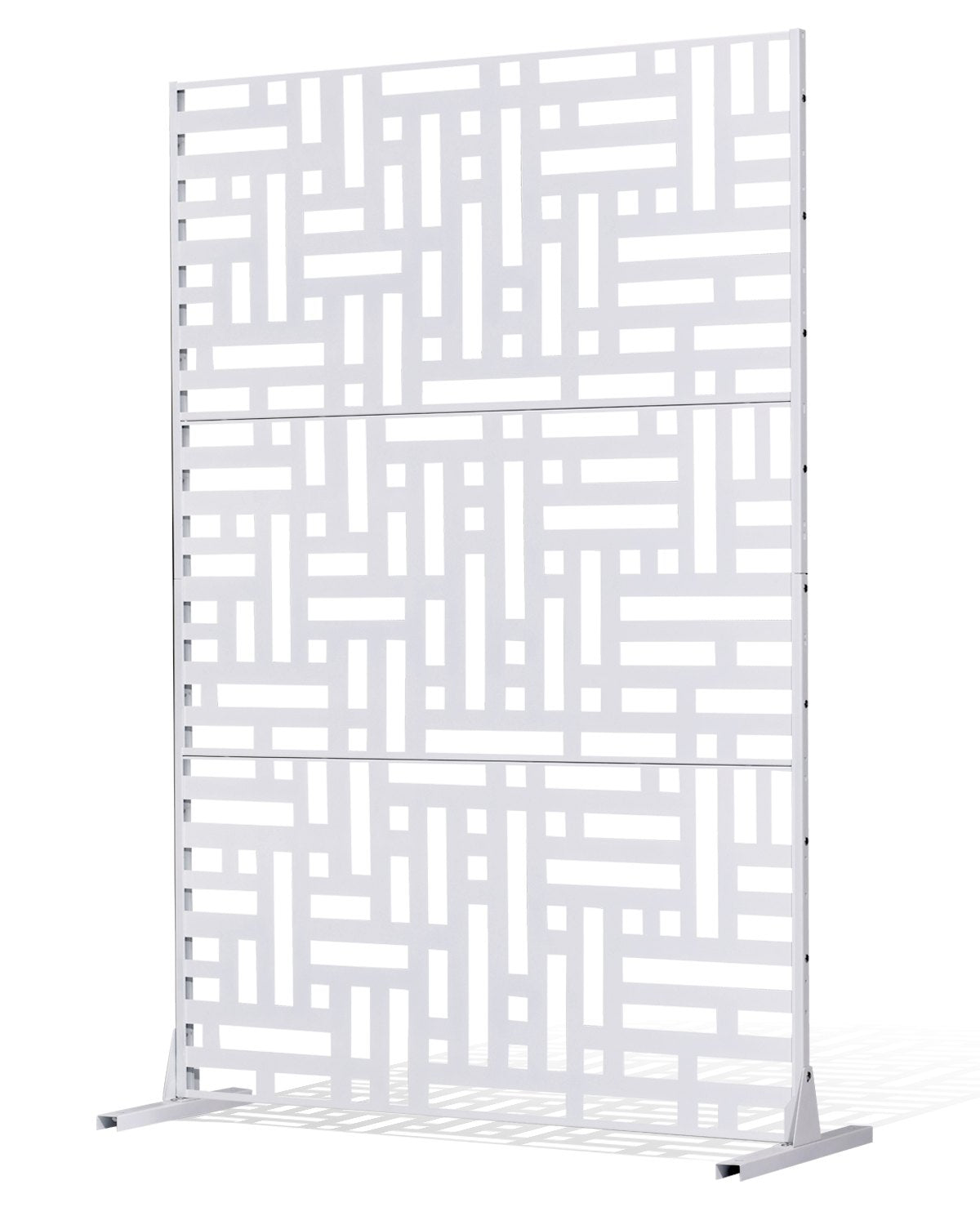 Metal Privacy Screen 47" x 76" Outdoor Privacy Screens &amp; Panels White