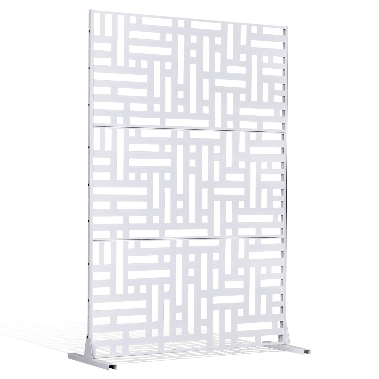 Metal Privacy Screen 47" x 76" Outdoor Privacy Screens &amp; Panels White