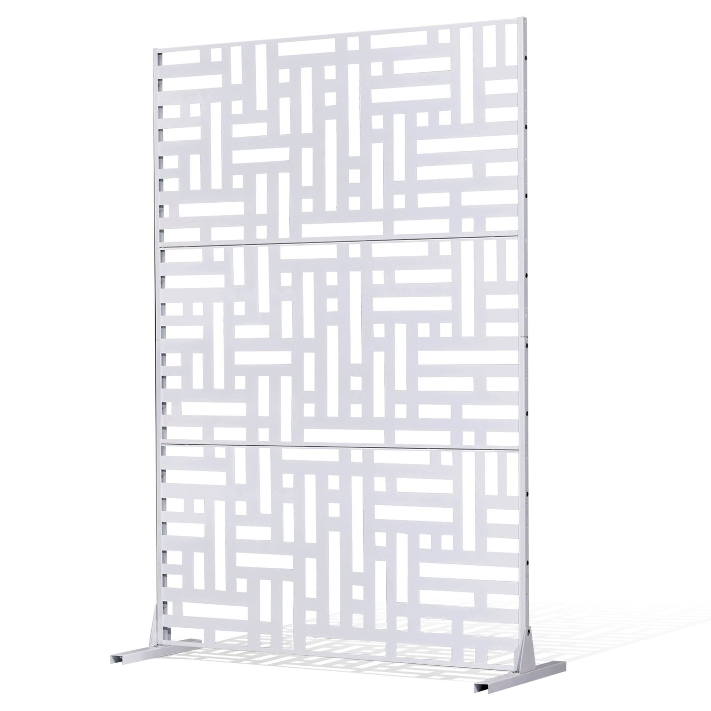 Metal Privacy Screen 47" x 76" Outdoor Privacy Screens &amp; Panels White