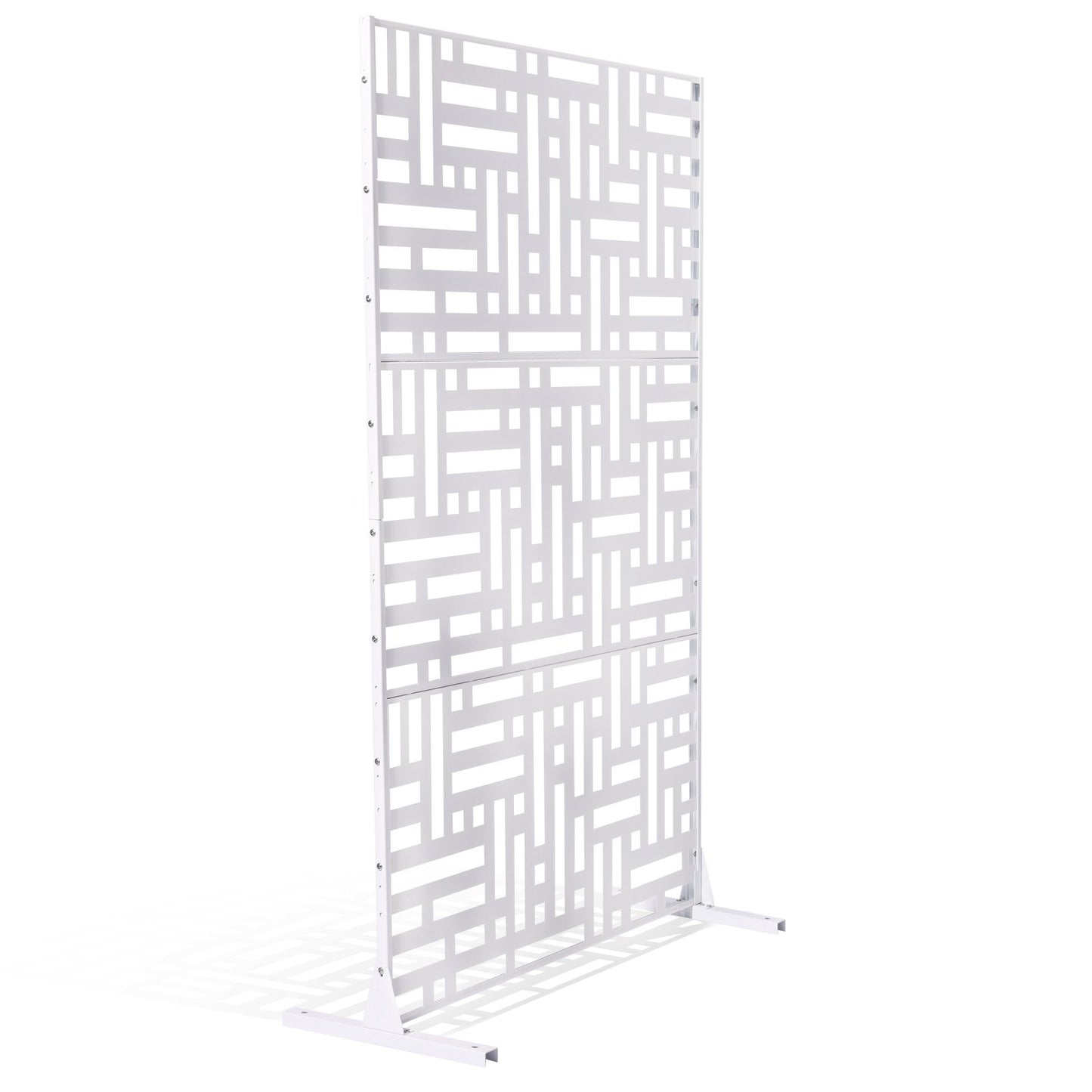 Metal Privacy Screen 47" x 76" Outdoor Privacy Screens &amp; Panels White