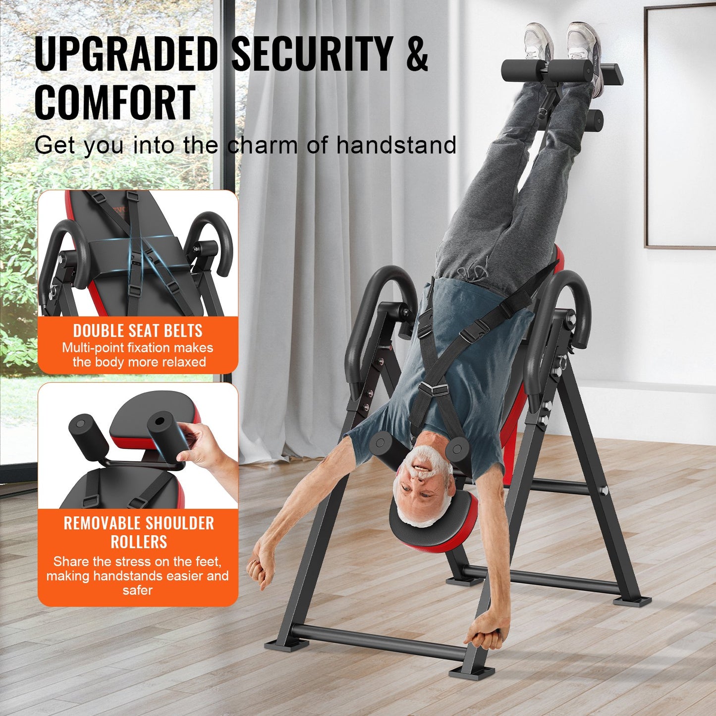 Inversion Table Foldable Strength Training Equipment Hang Training Bench