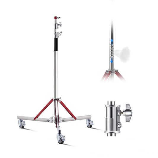 Hochleistungs-Lichtstativ mit Rädern, maximale Höhe 10,5 Fuß/320 cm, Stativständer